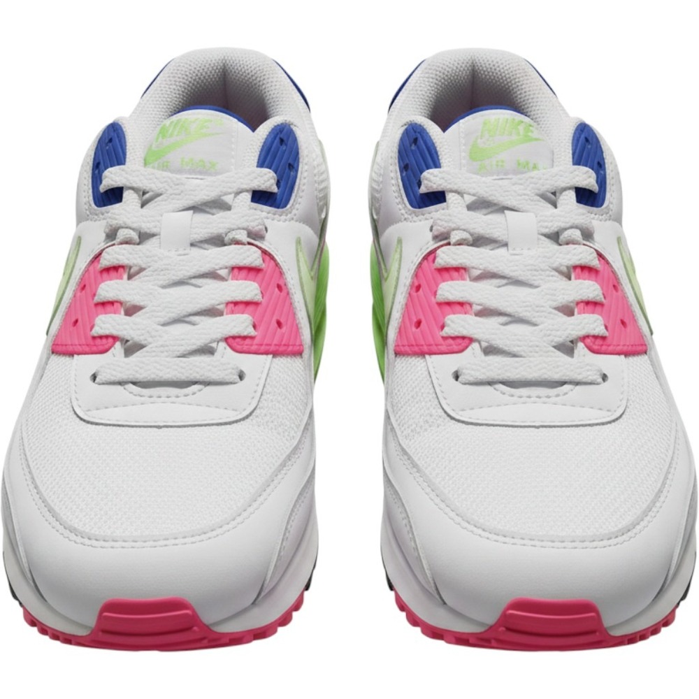 Nike Air Max 90 "White Indigo Burst Volt" Womens Sneakers Size 8.5
